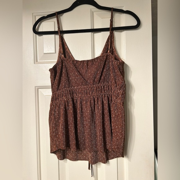 Abercrombie & Fitch Brown Y2K Forest Fairy, Whimsical Goth Grunge Cropped Cami - Picture 4 of 6